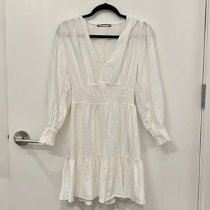 white long-sleeve dress (zara)